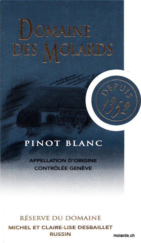 Dom. des Molards - Pinot Blanc 75cl 2021 AOC GE
