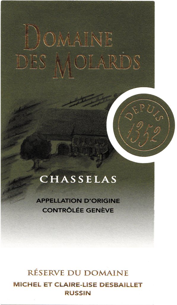 Dom. des Molards - Chasselas 50cl 2022 AOC GE