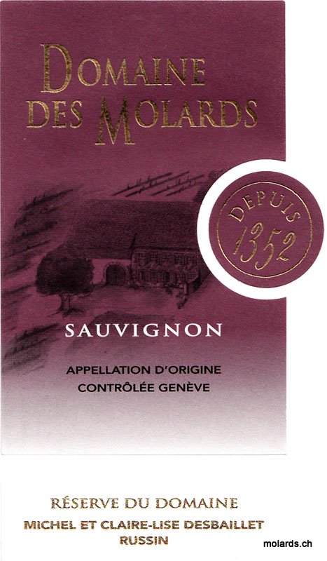 Dom. des Molards - Sauvignon 75cl 2018 AOC GE