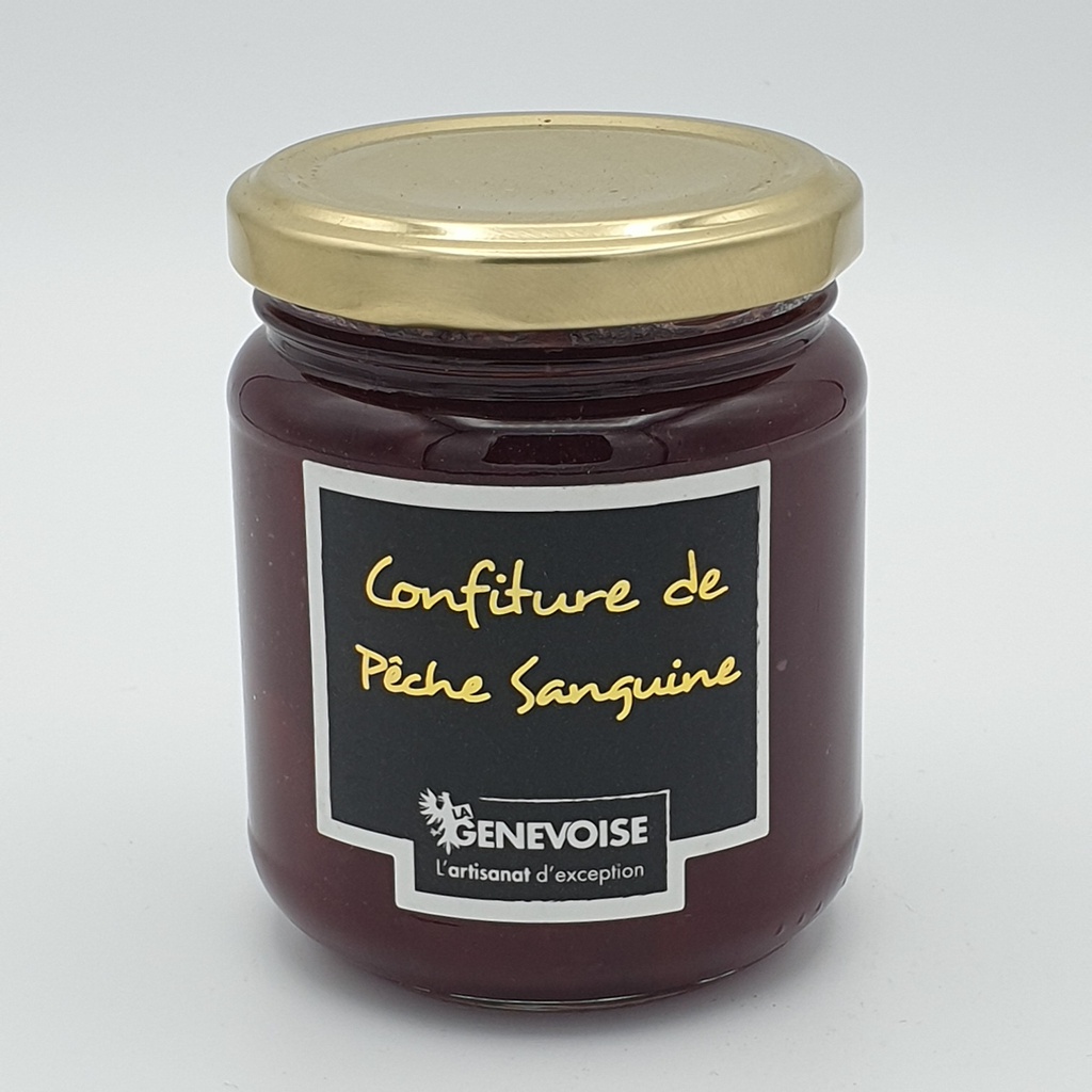 La Genevoise - Confiture de Pêche de Vigne Sanguine - 250gr