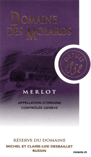 Dom. des Molards - Merlot 75cl 2021 AOC GE