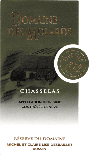 Dom. des Molards - Chasselas 50cl 2022 AOC GE